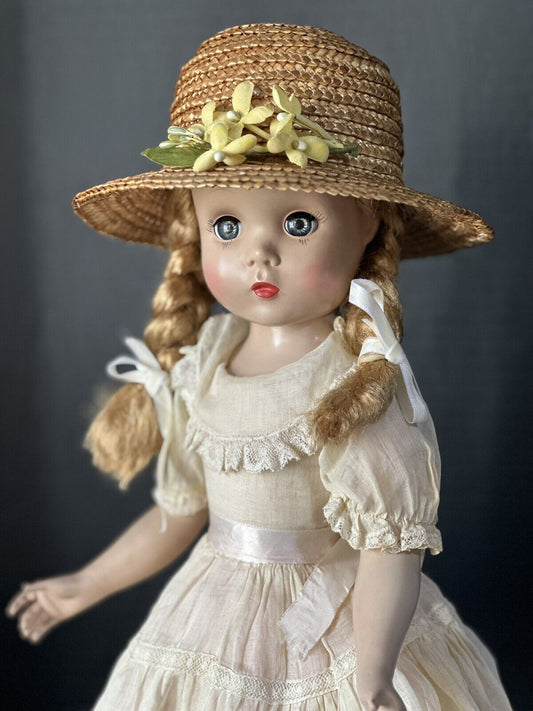 Vintage Madame Alexander 16” Polly Pigtails Hard Plastic Doll Tagged Outfit