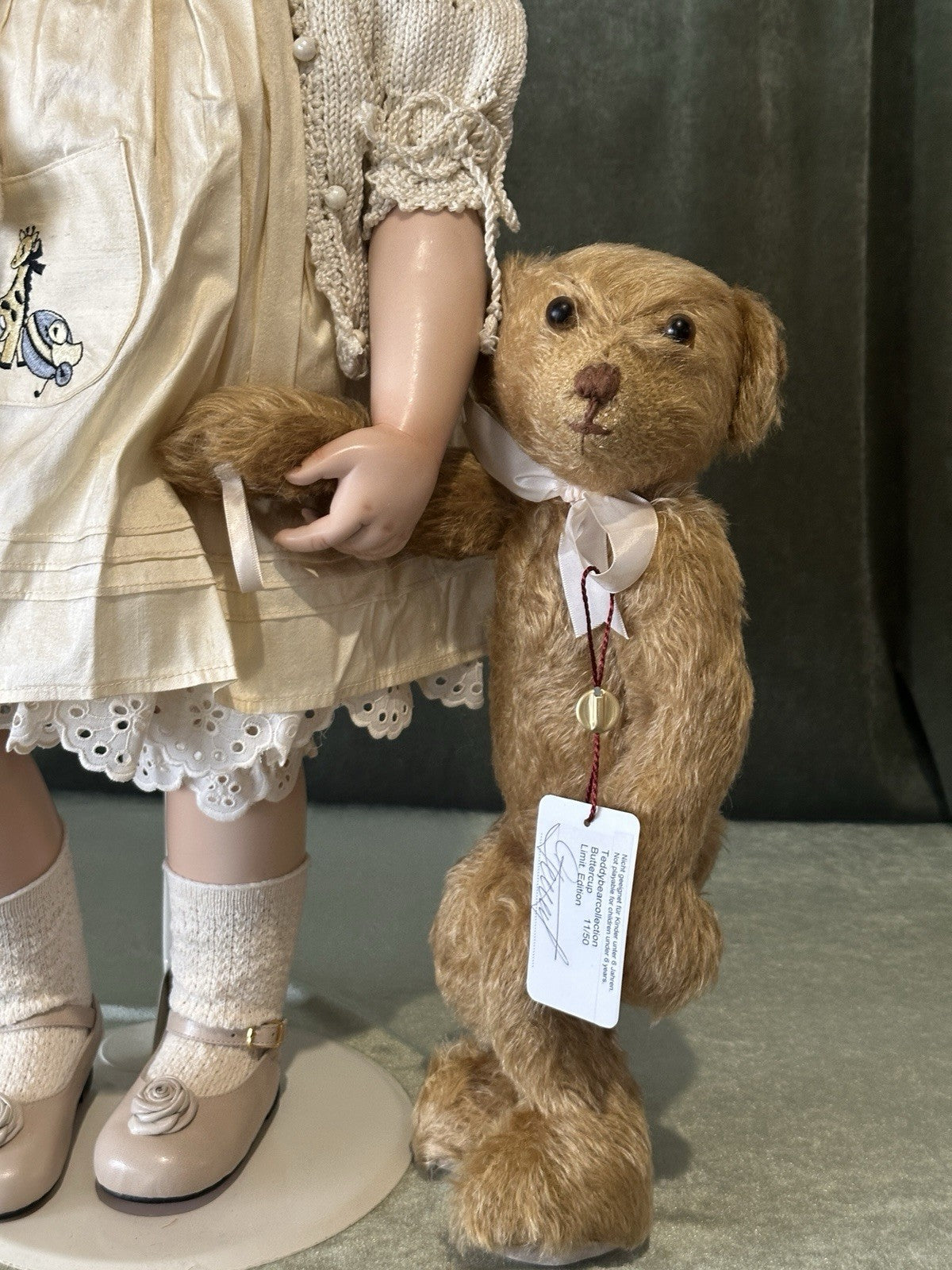 Artist Hildegard Gunzel Wax Over Porcelain 26” Doll “Harriet” LE 25 Box/Tag