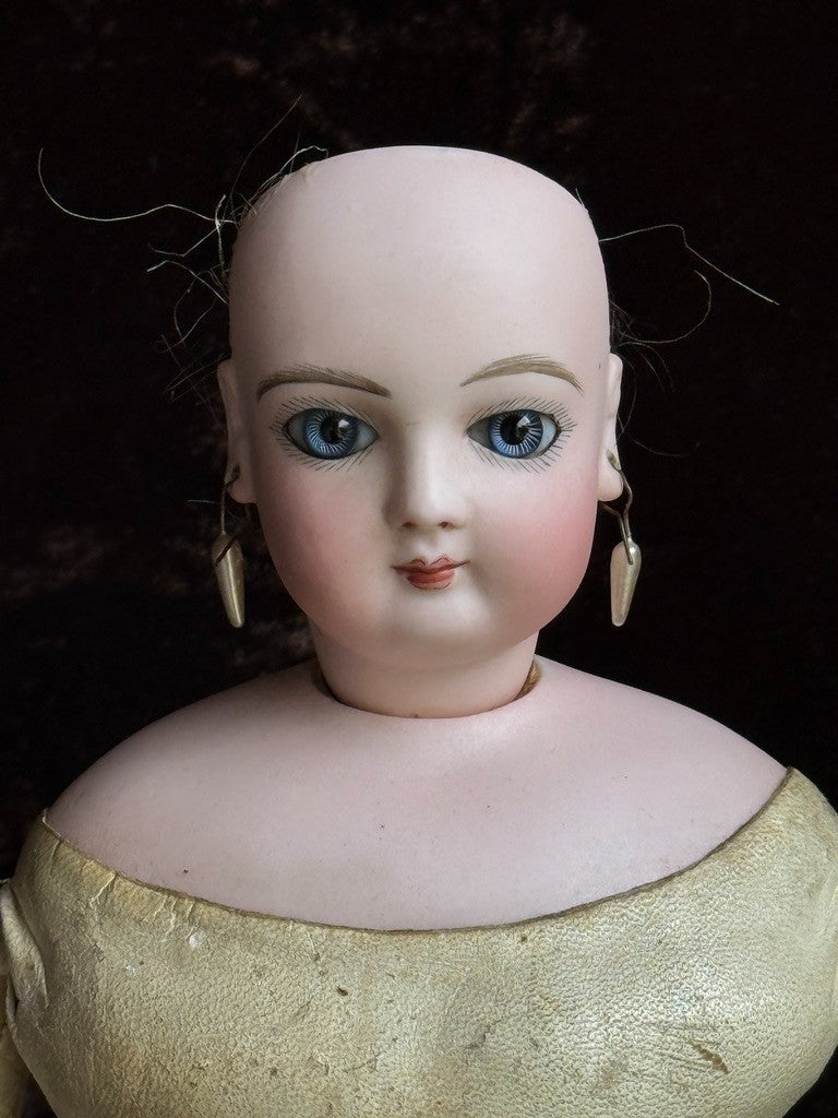 Antique French 17” Jumeau Poupee Bisque Head Fashion Doll