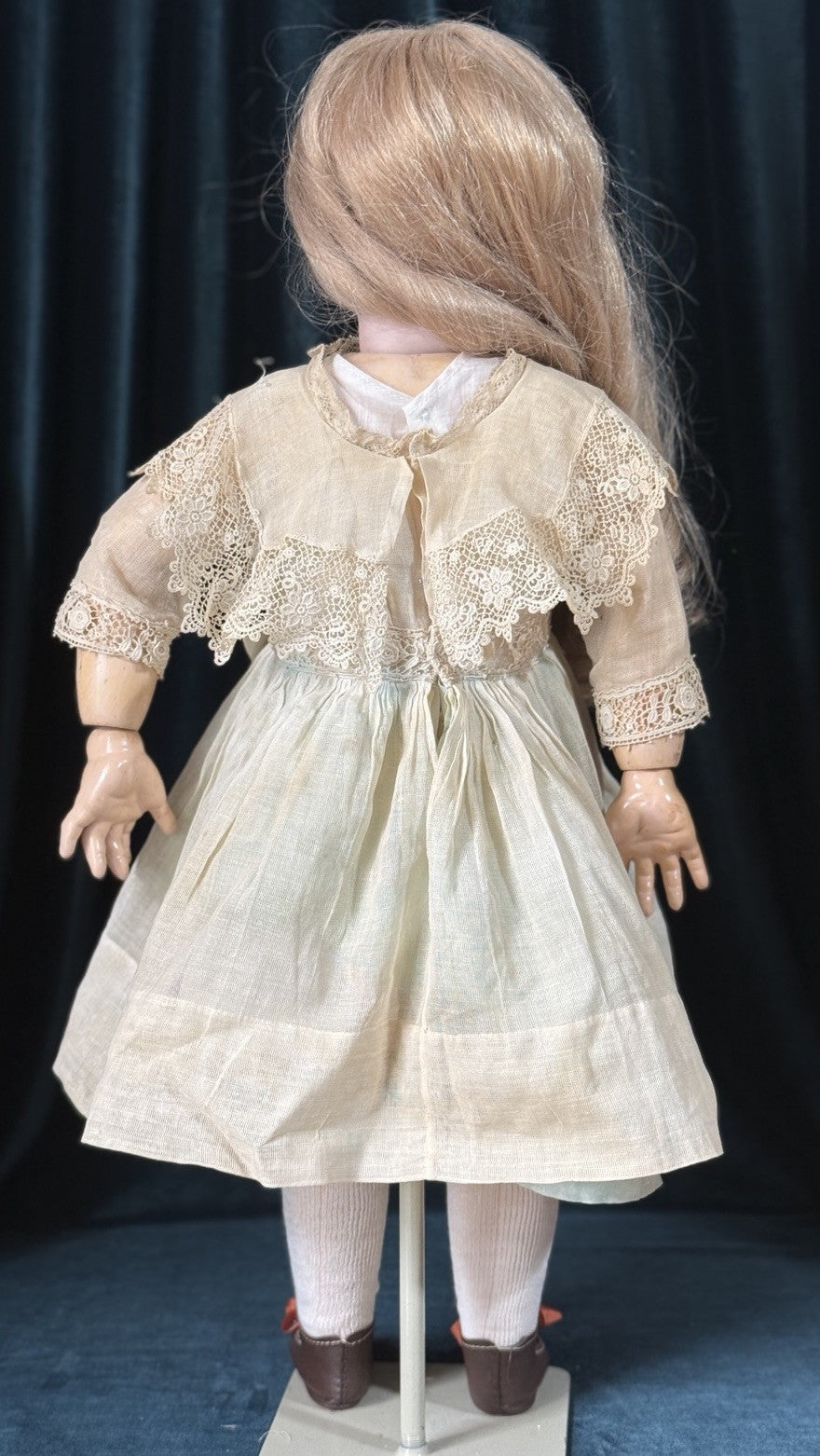 Antique French JUMEAU 23” Bisque Head Doll Size 9
