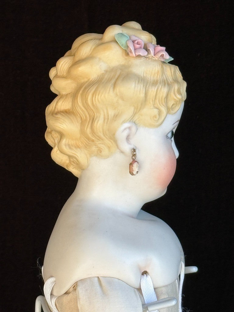 Vintage 1967 Reproduction of Turned Bisque Head Parian 18.5” Fashion Lady Doll