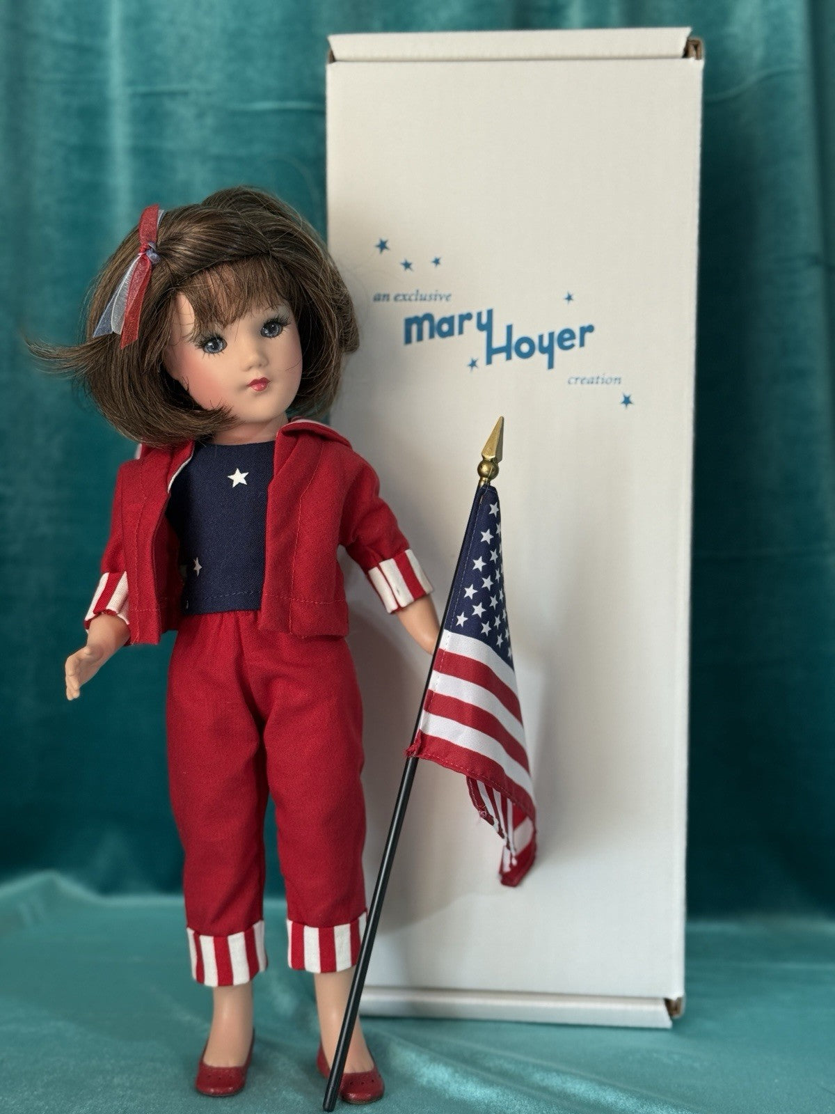 Modern Mary Hoyer Mary Lynne Vinyl 13” Doll “Stars And Stripes Forever” Box