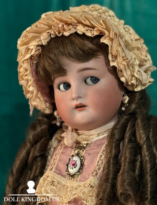 Antique German Kammer & Reinhardt Simon Halbig 27” Doll Bisque Head Flirty Eyes