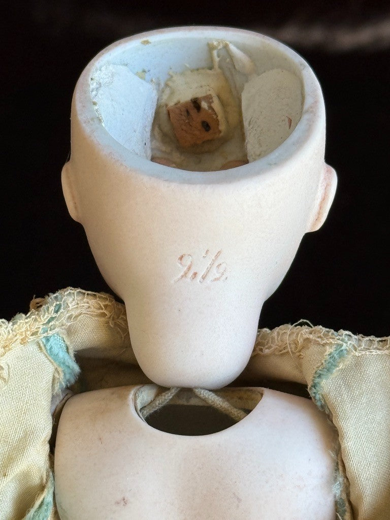 Antique German 7.5” Kestner All Bisque Wrestler Mignonette Closed Mouth Doll