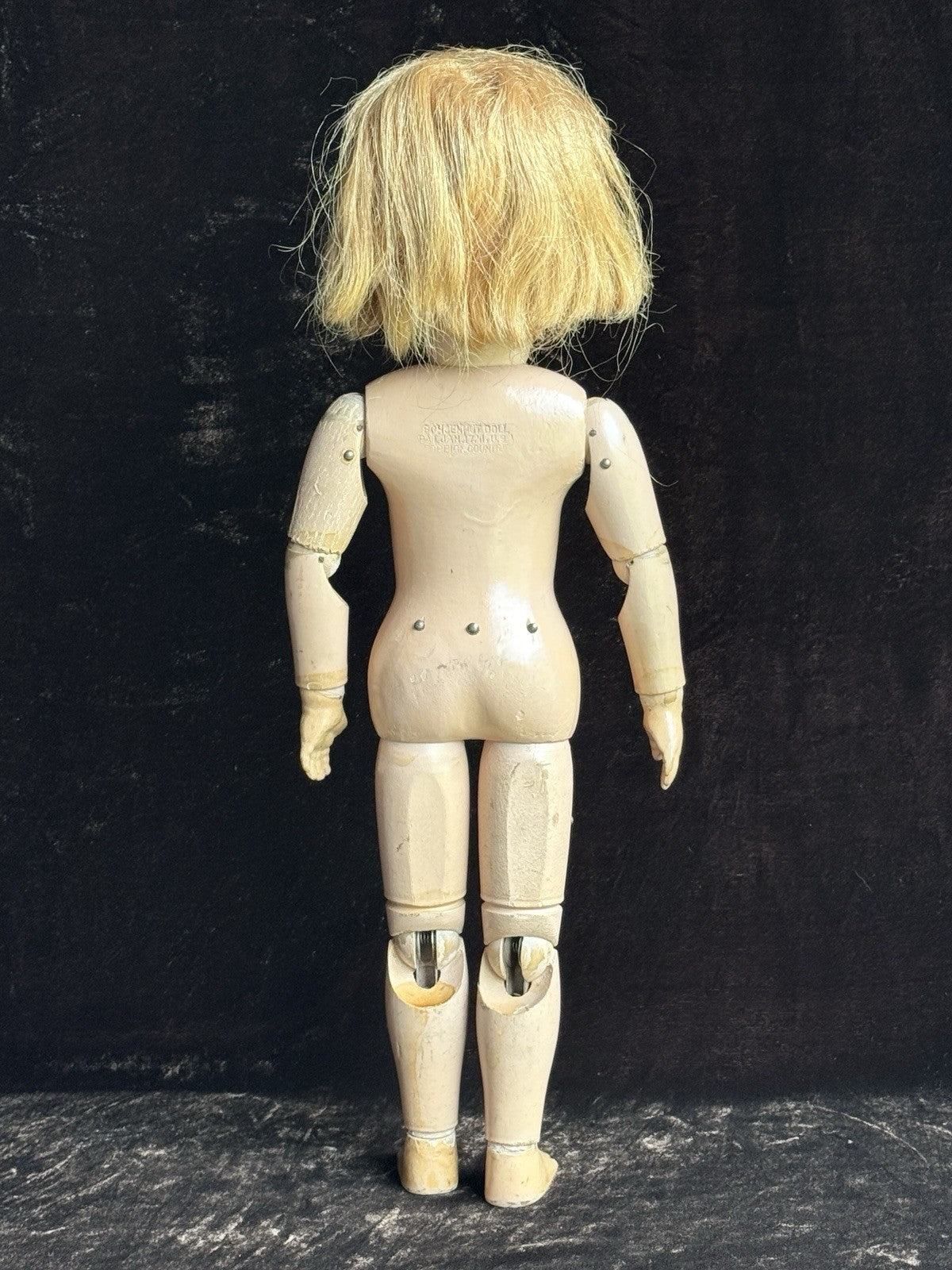 Antique American 17” Schoenhut Wooden Jointed Miss Dolly Doll