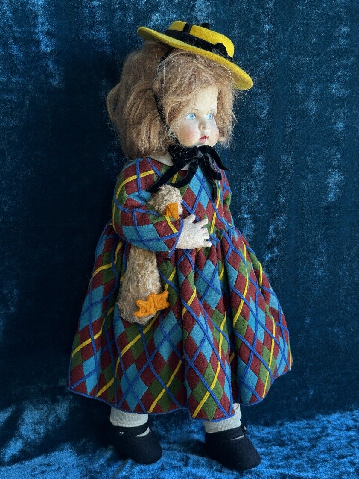 Vintage Italian Lenci Grugnetto 1500 Series Felt Grumpy 17.5” Doll