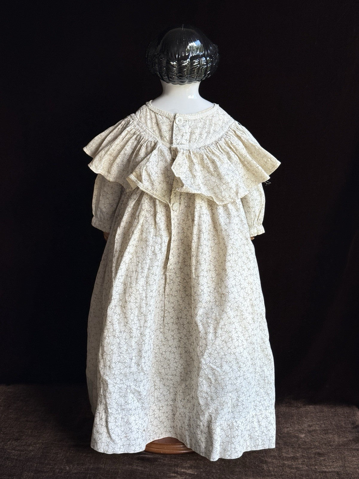 Large Antique German 25” Flat Top Highbrow China Shoulder Head Doll