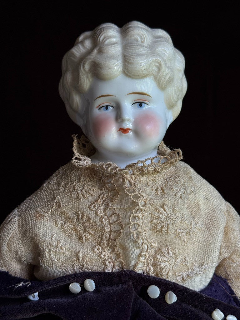Antique German 21" Hertwig Pet Name Ethel China Head Doll