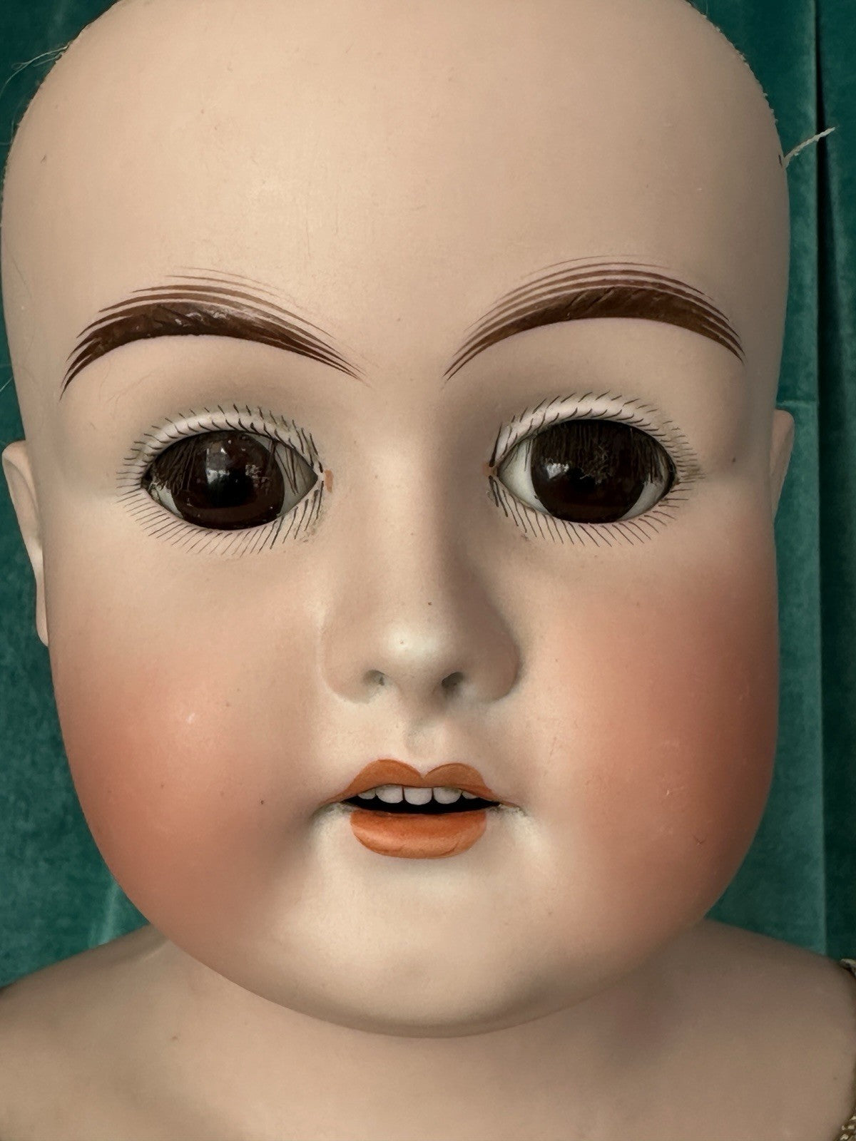 Antique German Heinrich  Handwerck Bisque Head Leather Body 27” Doll Mold 139 31