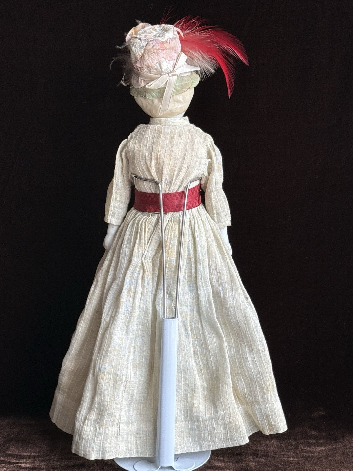 Antique German 14” Lowbrow China Shoulder Head Doll