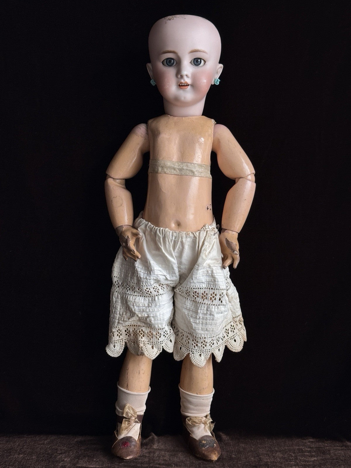 Antique German French 21.5” Tete Jumeau Simon Halbig Dep Bisque Head Doll