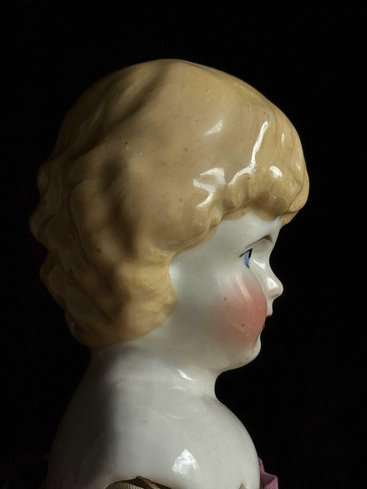 Antique German 15.5” Kling 188 China Shoulder Head Doll