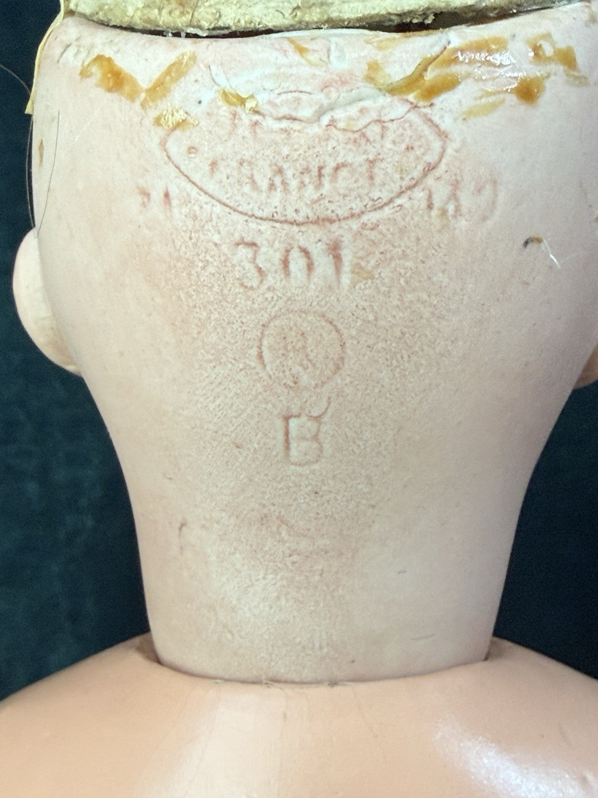 Antique French 20” Unis Mold 301 Bisque Head Composition Body Doll