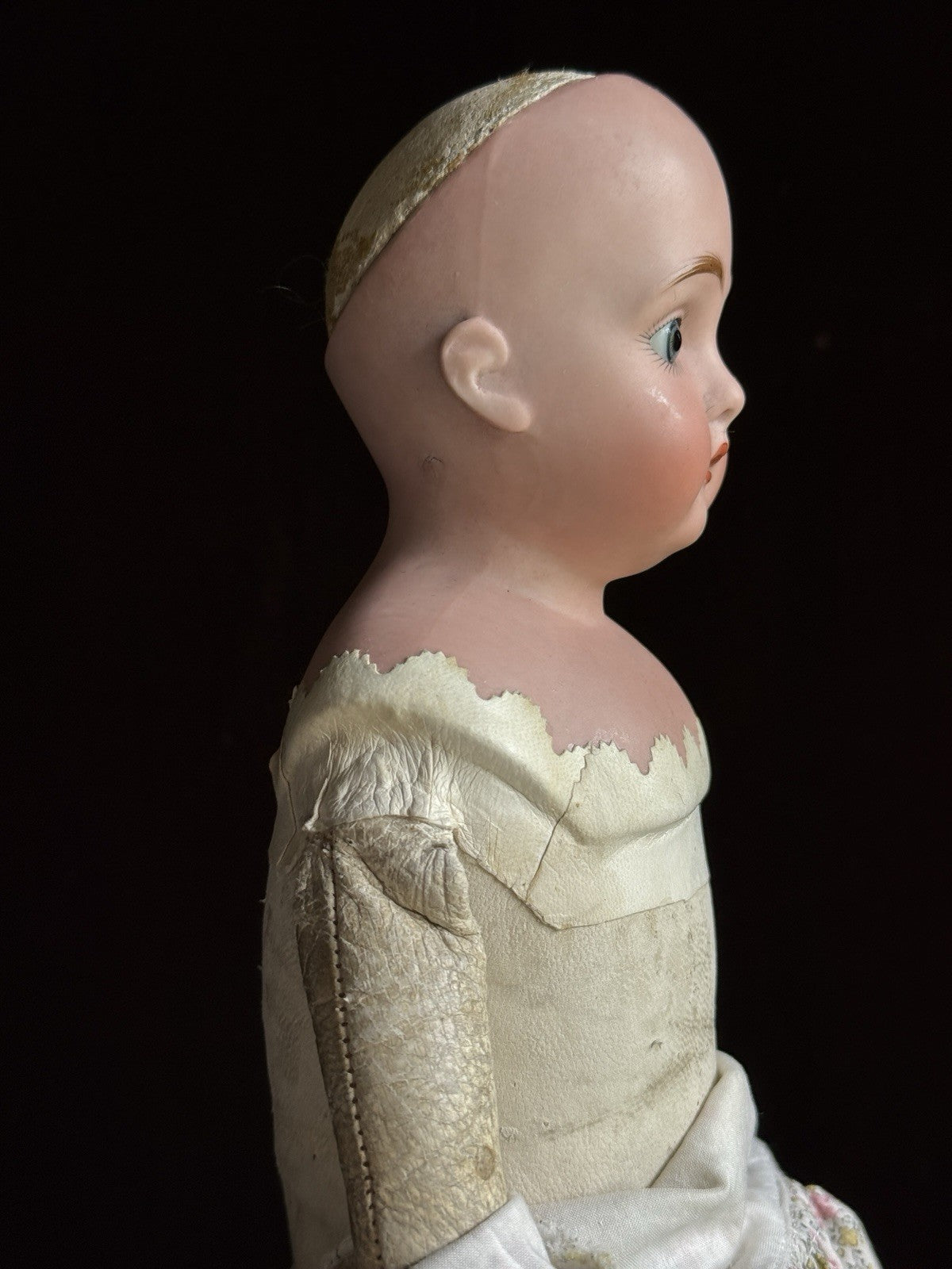 Antique German 17.5” Early Kestner 166 Bisque Shoulder Head Doll