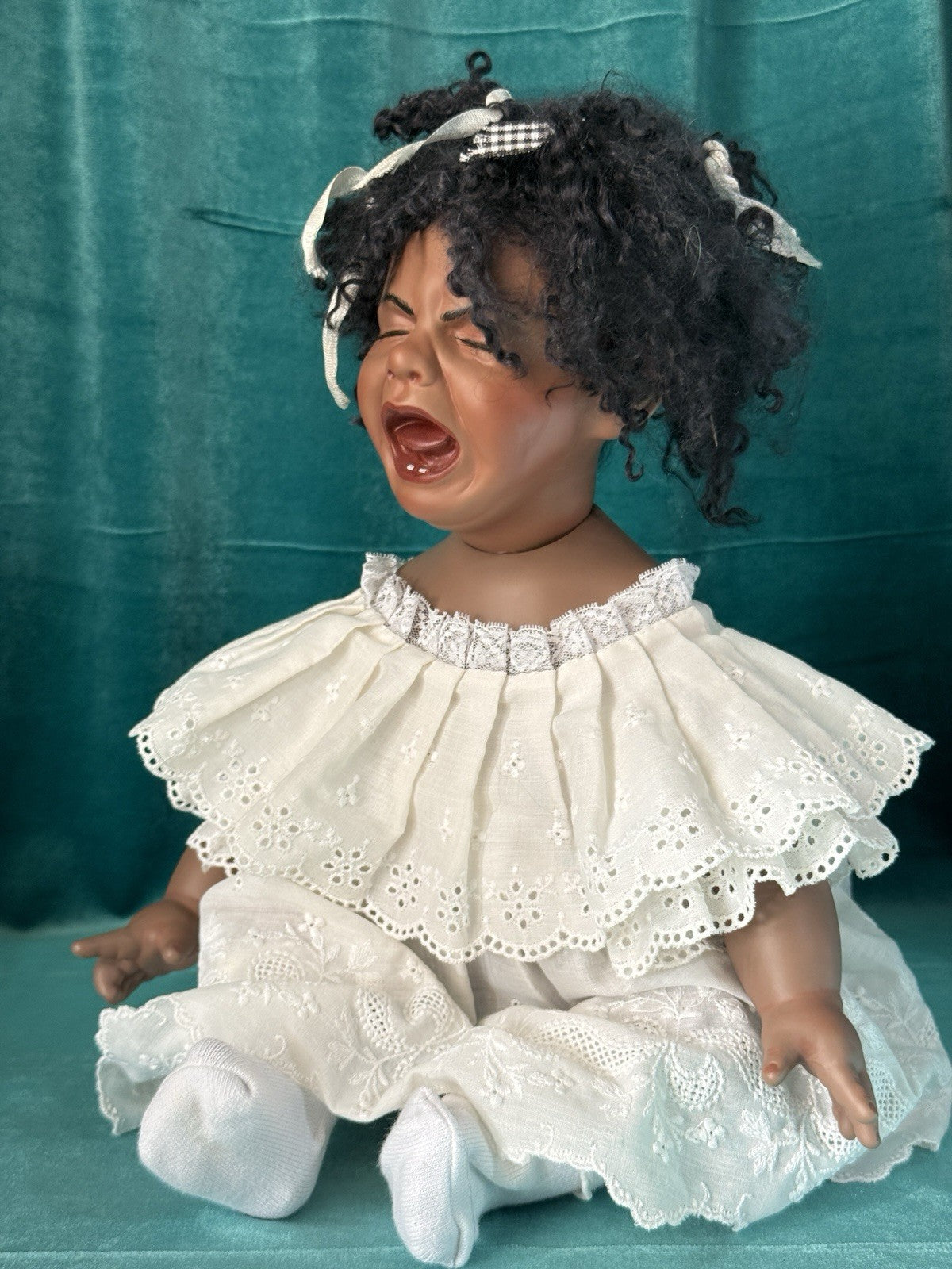 Reproduction Of “Sweet Pea ” by Mary Van Osdell Porcelain 19” Doll