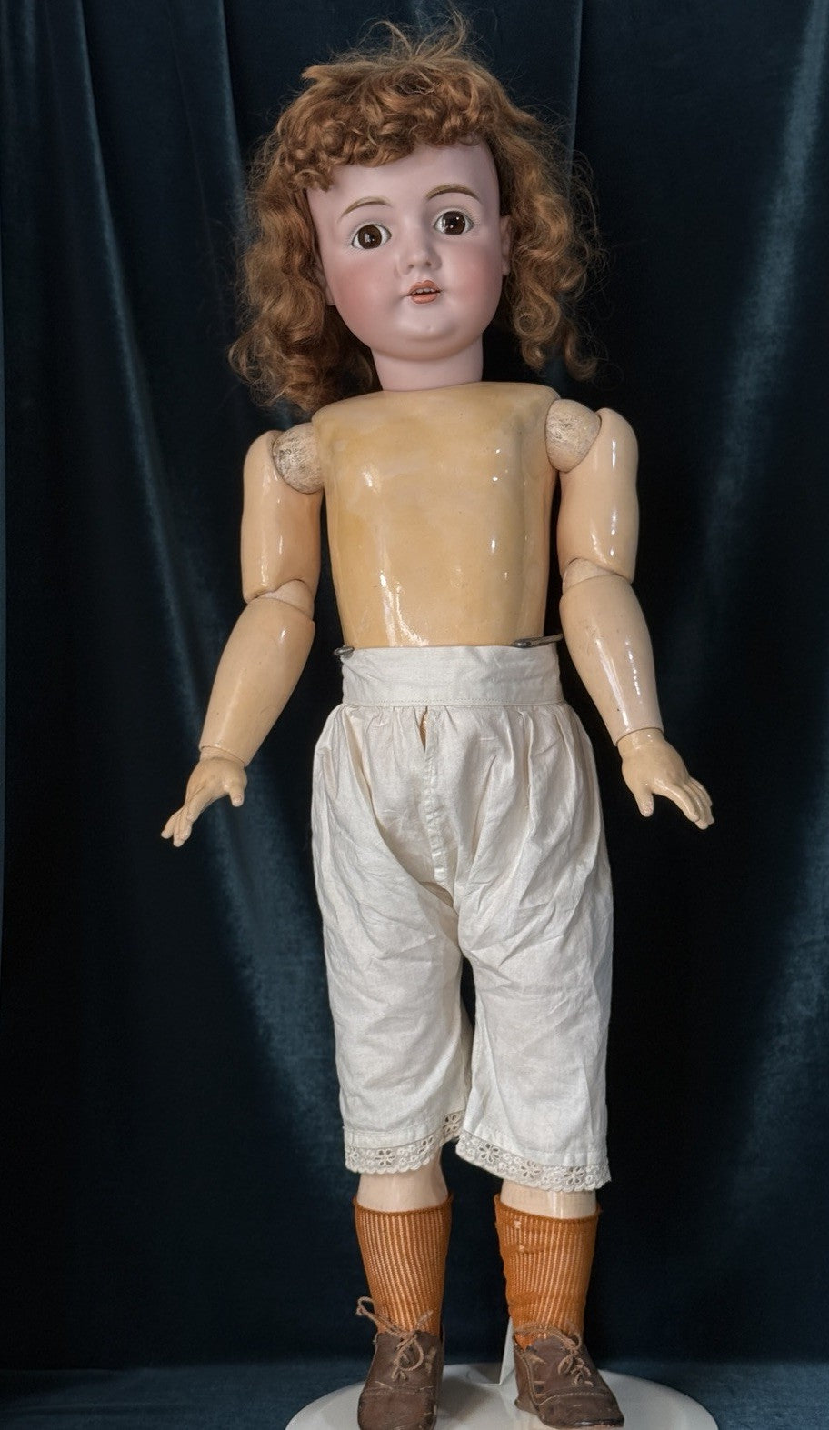 Large Antique German Kestner 164 Bisque Head Composition Body 28” Doll