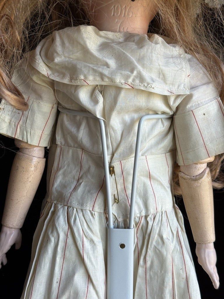 Antique German 24” C.M. Bergmann Waltershausen 1916 Bisque Head Doll
