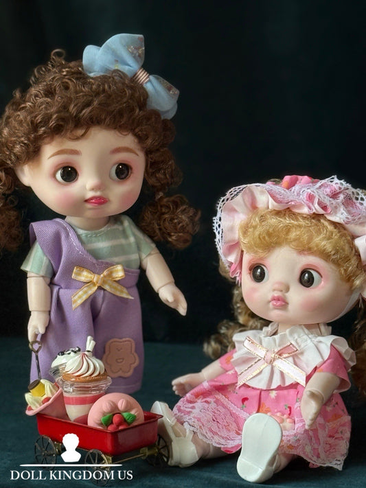 Lot Of 2 Collectible BJD Vinyl/Plastic 8 1/2” Dolls
