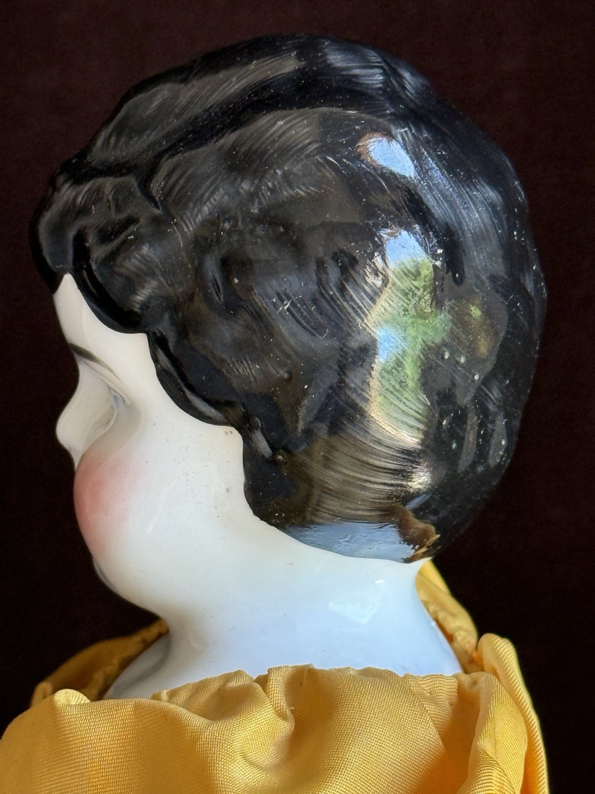 Antique German 17” Bawo & Dotter Brunette China Head Doll
