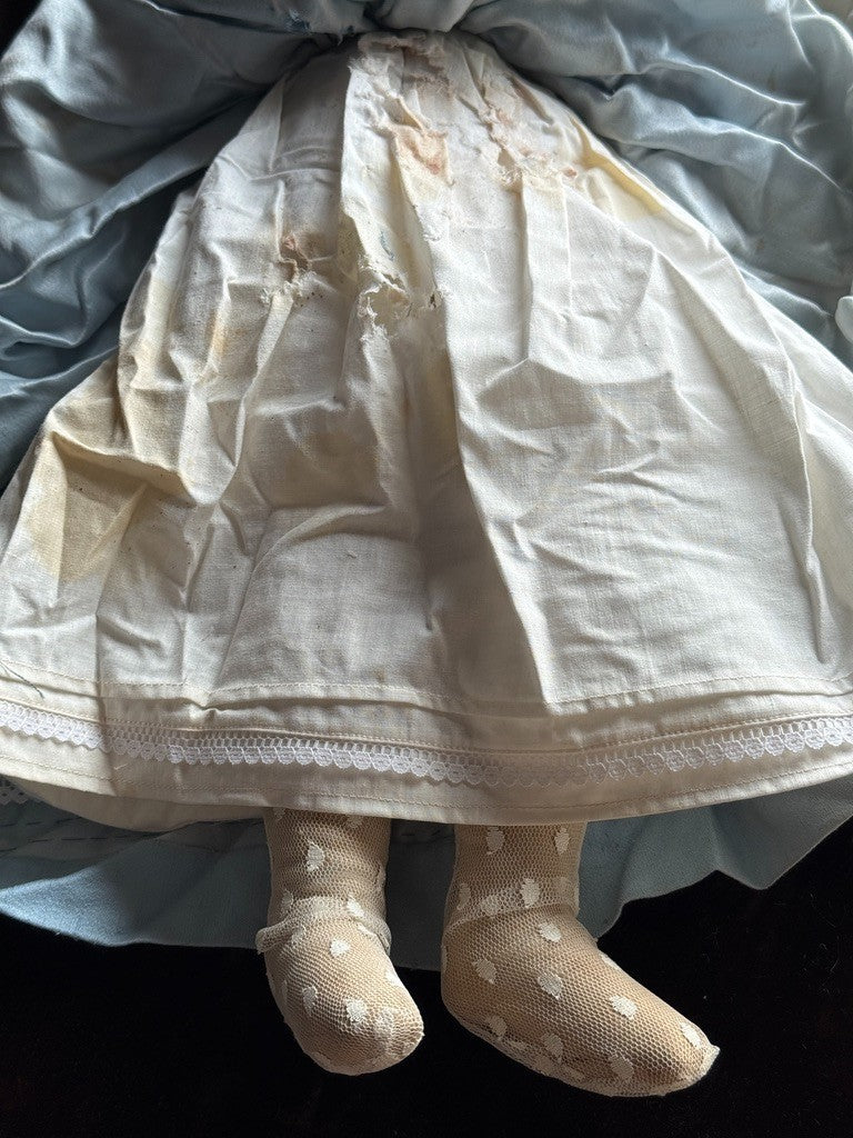 Rare Large Antique German 28” Dolly Madison China Head Doll