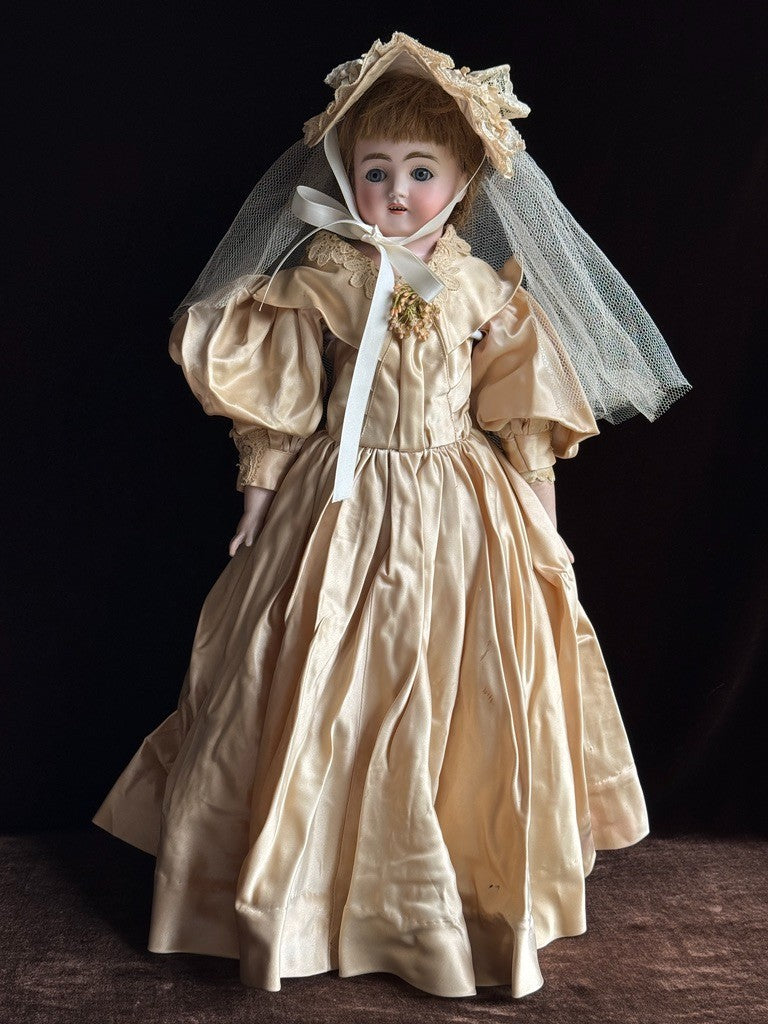 Antique German 20” Early Kestner Alphabet Series Turned Head Bisque Head Doll