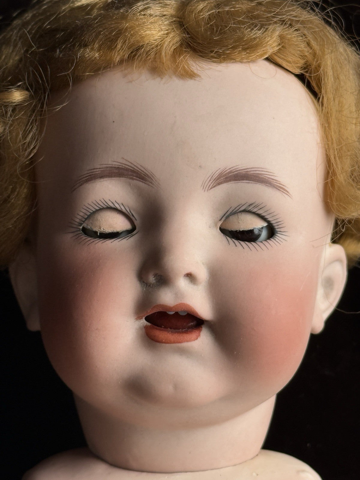Antique German Kammer & Reinhardt Simon Halbig 126 Bisque Head Flirty Eyes Doll