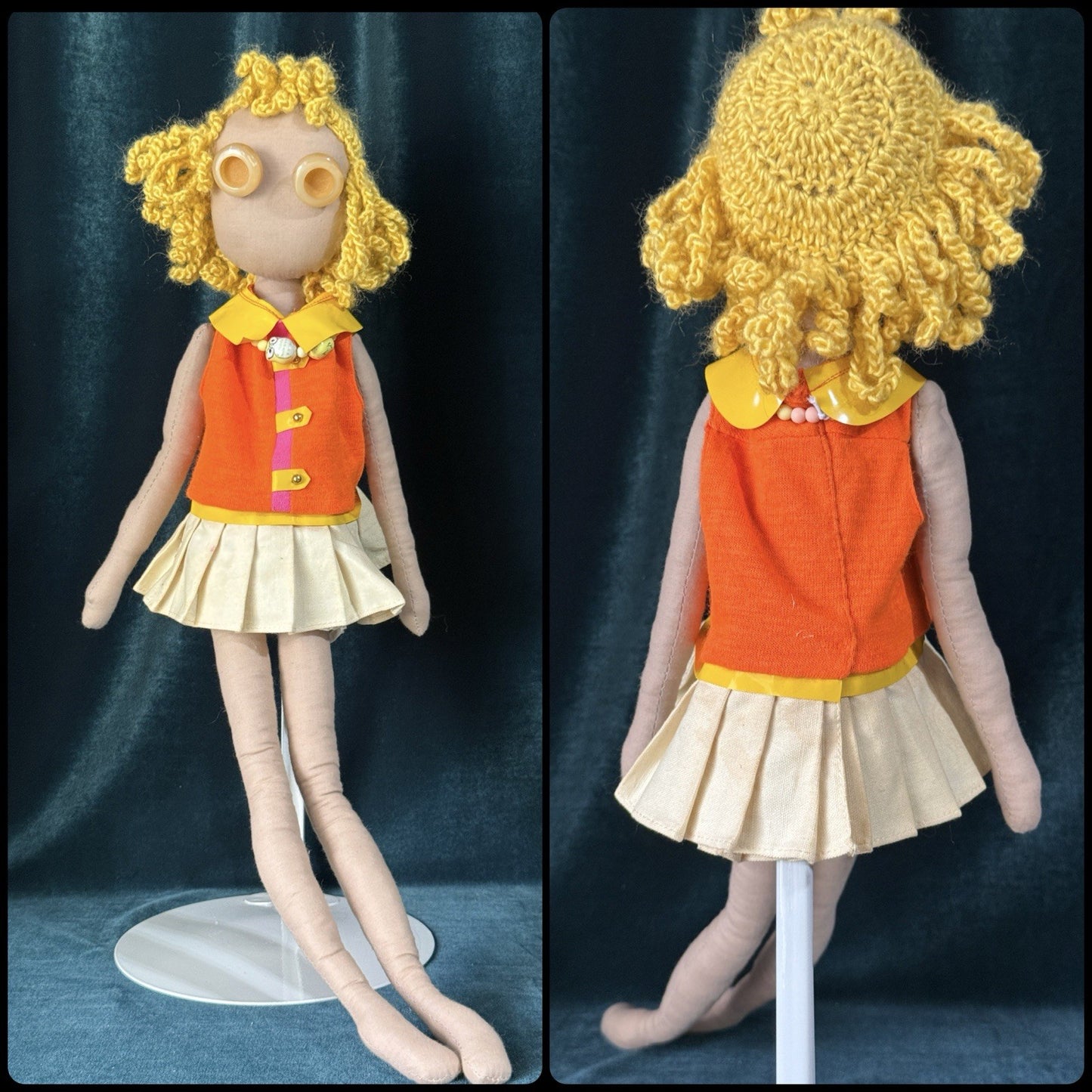 Lot Of 8 Artist Collectible Whimsical Cloth Dolls
