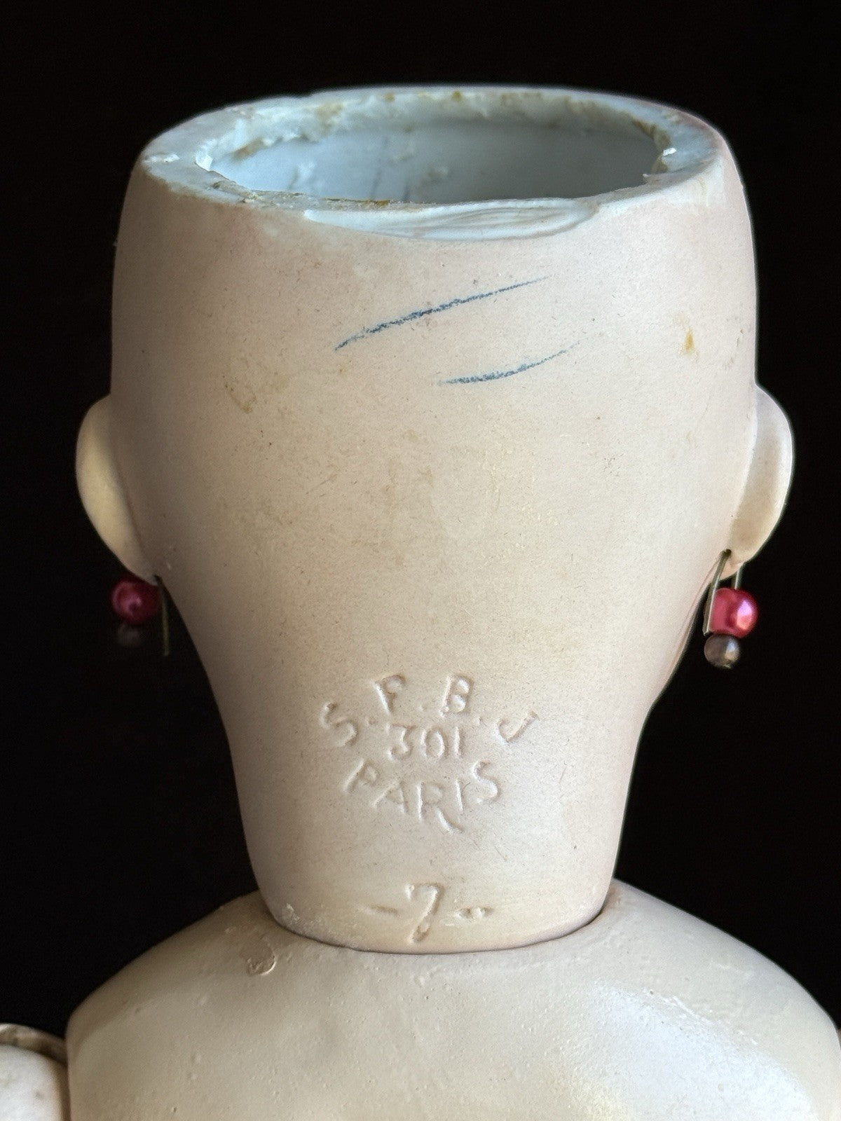 Antique French 18” SFBJ 301 Bisque Head Doll