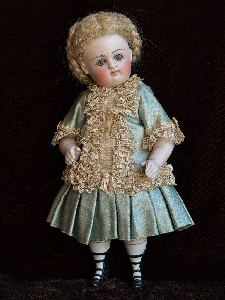 Antique German 7.5” Kestner All Bisque Wrestler Mignonette Closed Mouth Doll