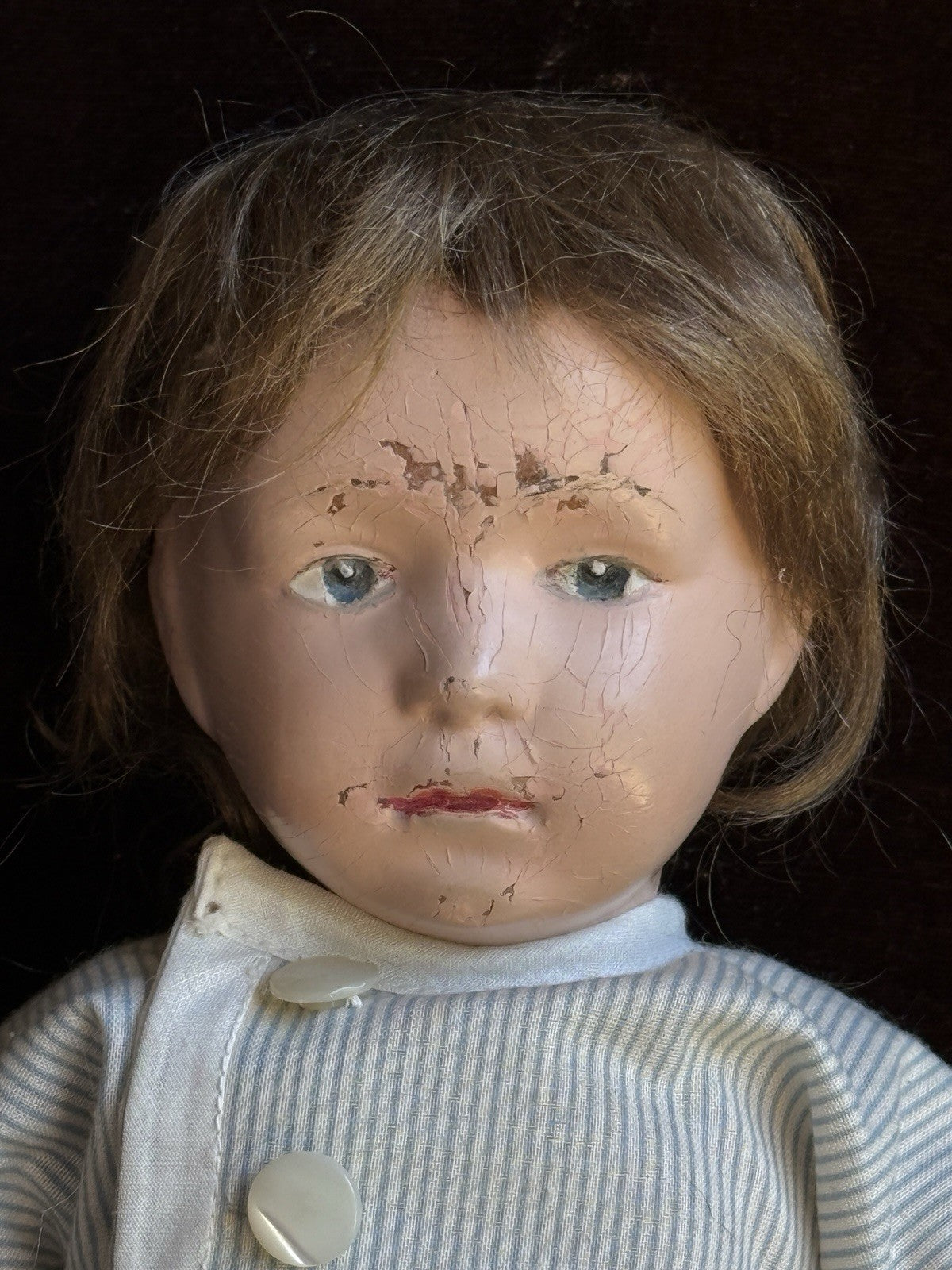 Antique American 16” Schoenhut 403 Wooden Jointed Boy Doll