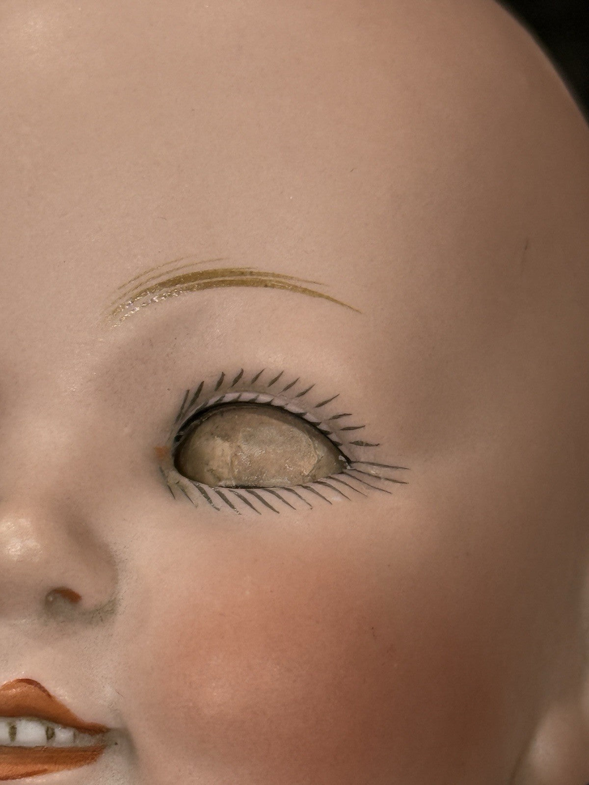 Very Rare Antique German 14.5” Kestner 185 Bisque Head Smiling Girl Doll
