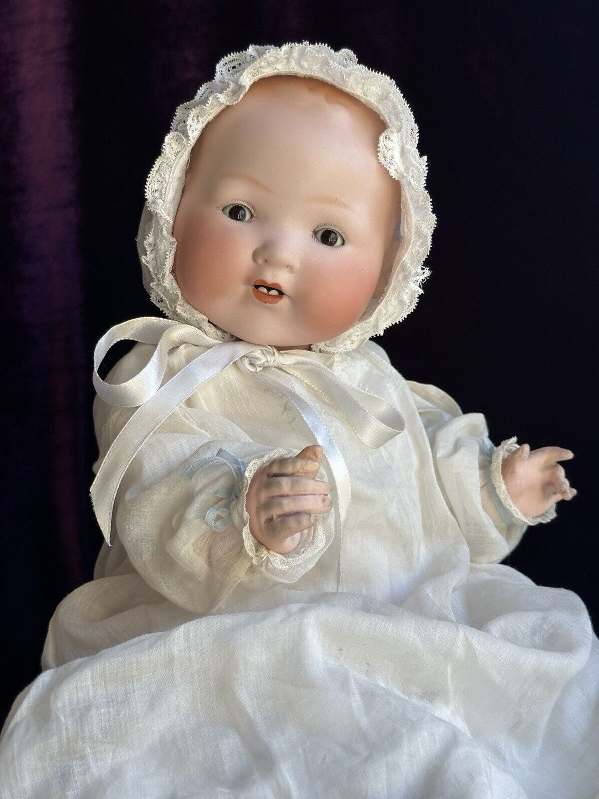 Large Antique German 17" Armand Marseille 351/8 Dream Baby Bisque Head Doll