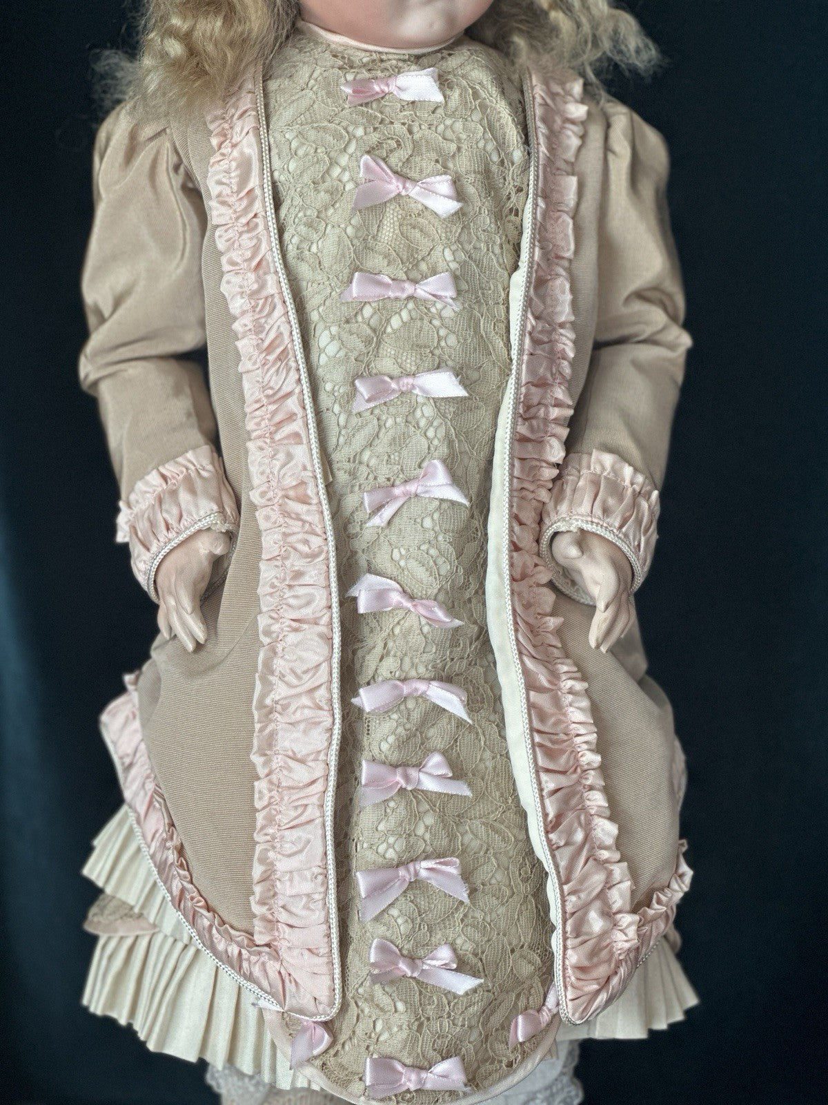 Vintage Artist Reproduction of Antique French Bru Jne 27” Doll Porcelain Head