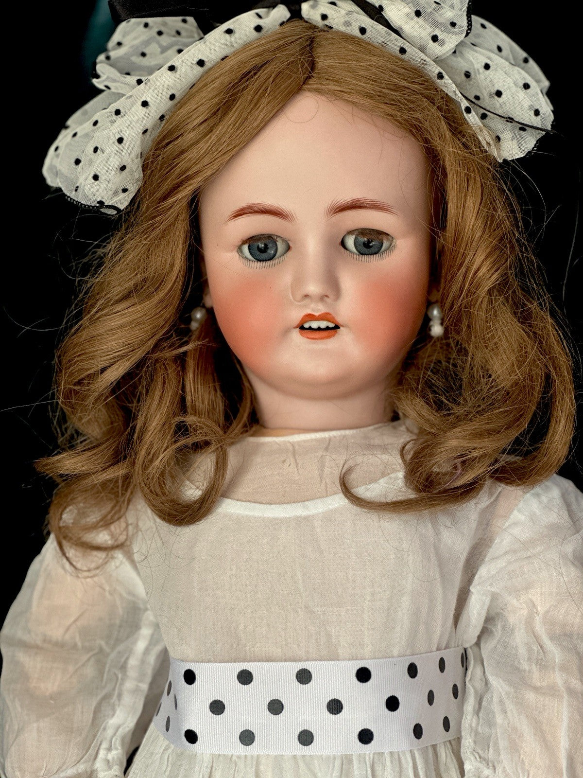 Antique German C.M. Bergmann and Simon Halbig Bisque Head 29” Doll