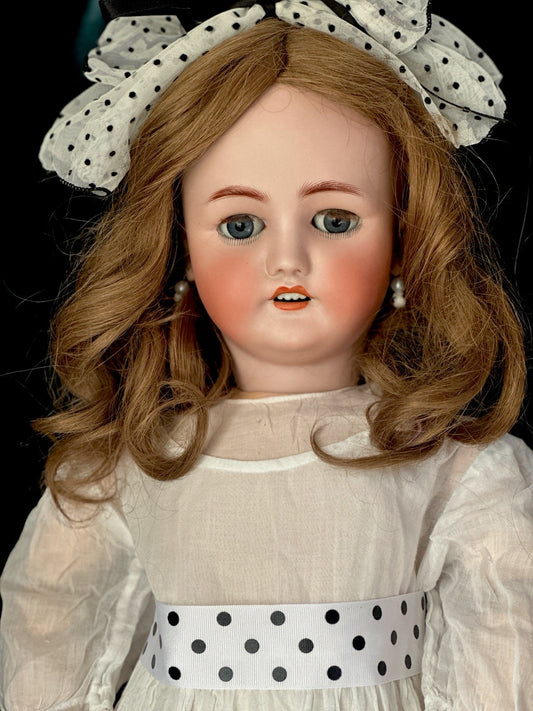 Antique German C.M. Bergmann and Simon Halbig Bisque Head 29” Doll
