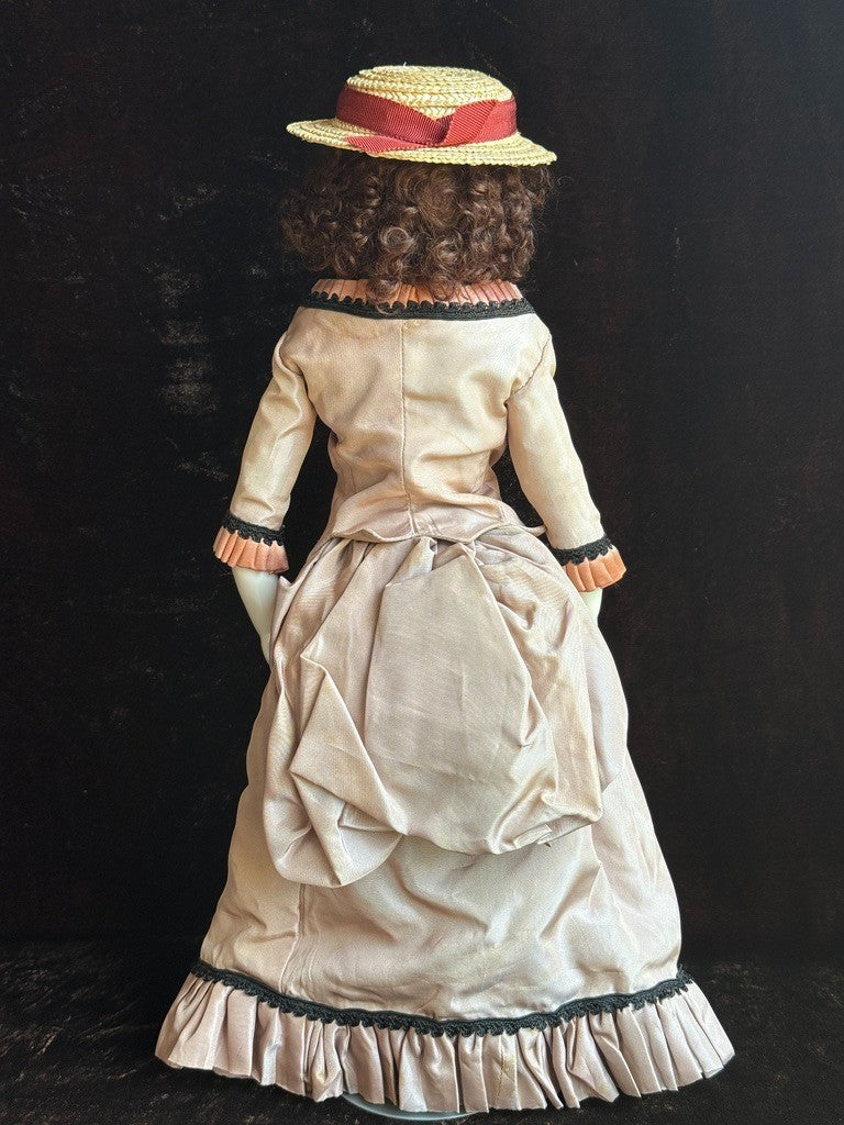 Vintage 18” Reproduction of Antique French Rohmer Glazed Porcelain Fashion Doll