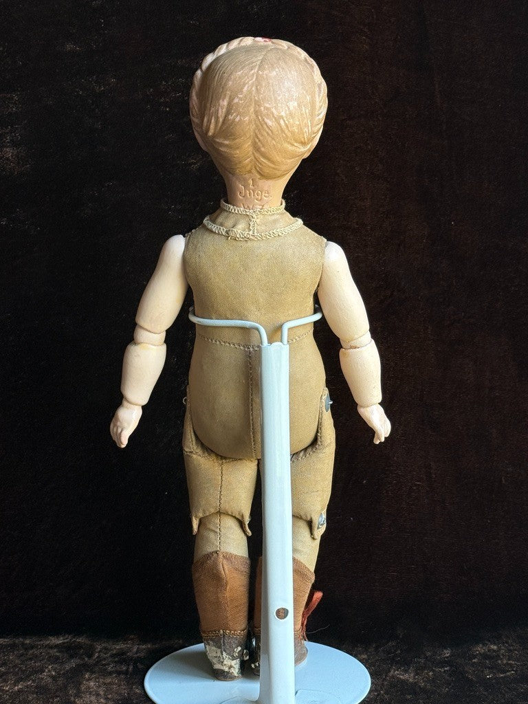 Rare Antique German 12.75” Wagner & Zetzsche Inge Composition Art Character Doll