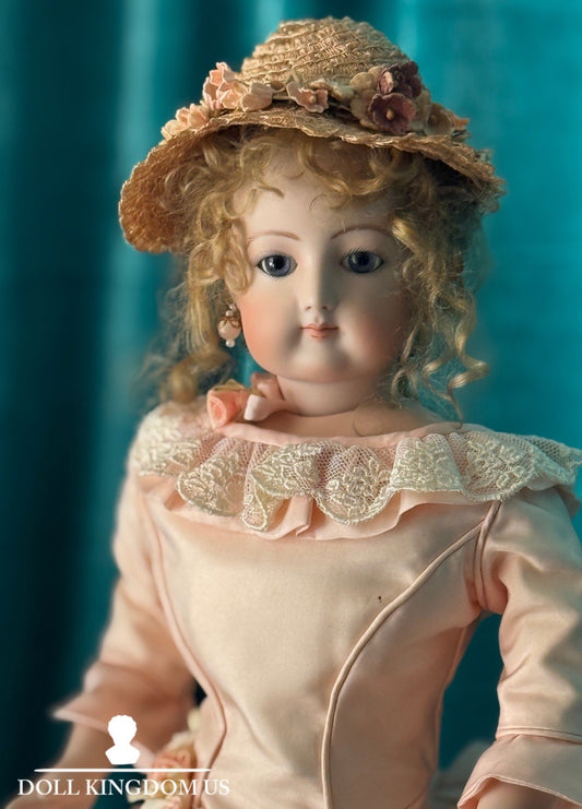 Vintage Artist Porcelain 20” Reproduction of Antique French Fashion FG Doll
