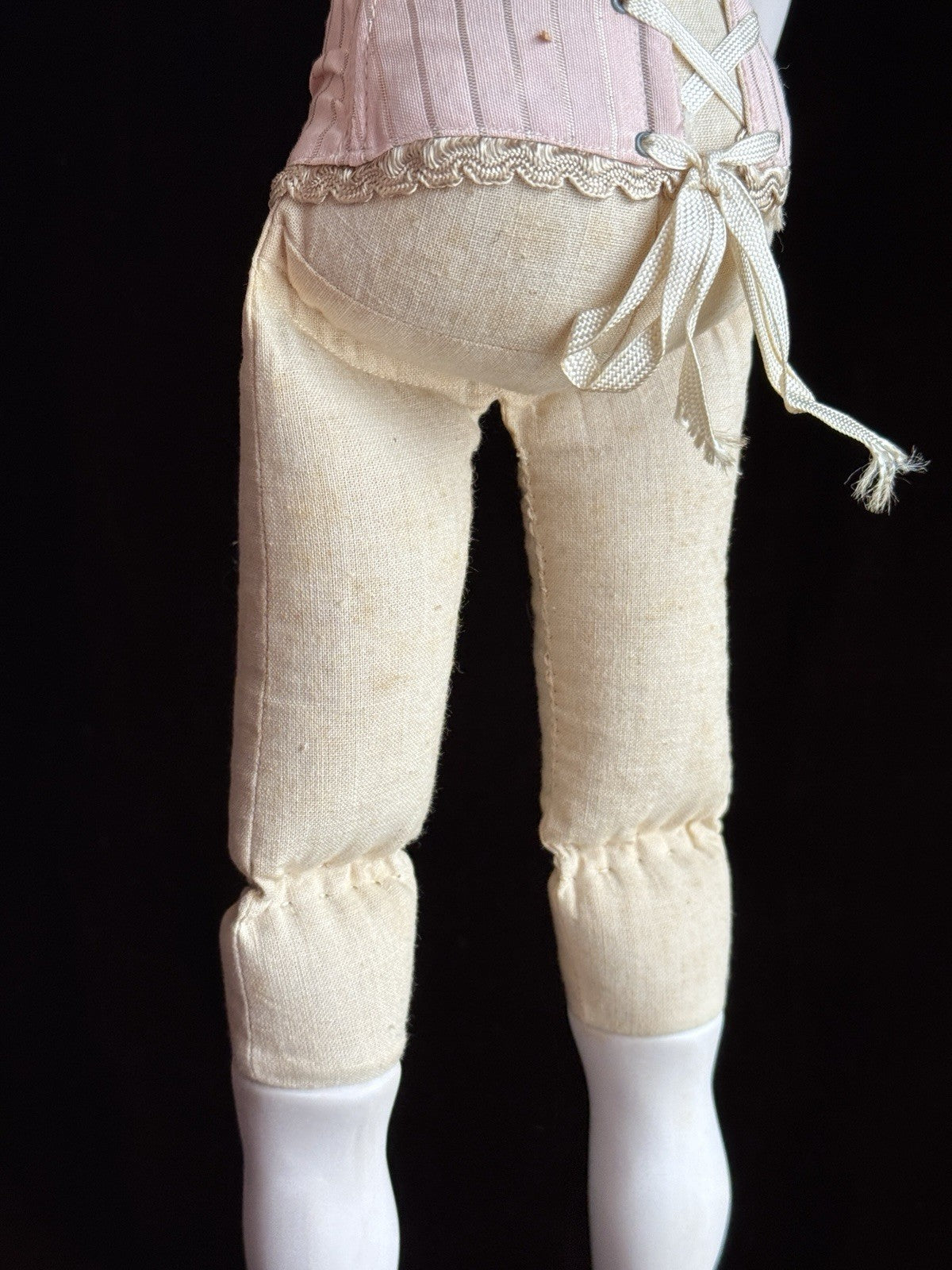 Vintage Porcelain 21.5” Signed Emma Clear Parian China Doll Pierced Ears