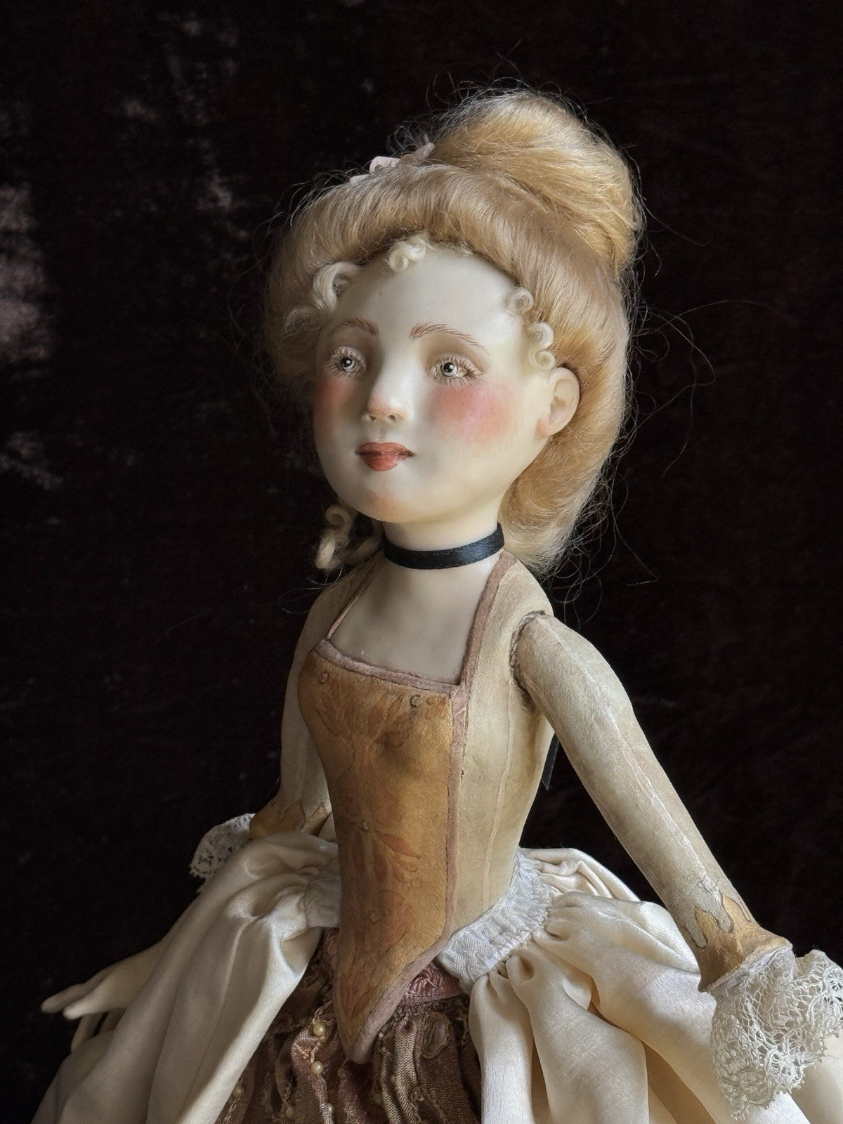 OOAK Collectible 14.5” Judith & Lucia Friedericy Wax Over Porcelain Doll