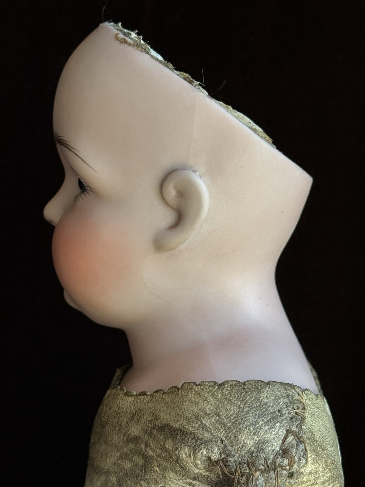 Rare Antique German 18” Early Kestner Square Teeth Bisque Shoulder Head Doll