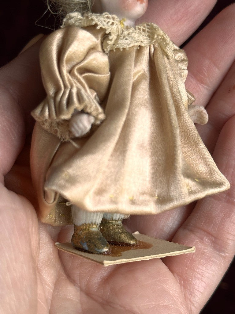 Antique German Miniature 2.75" All Bisque Dollhouse Doll