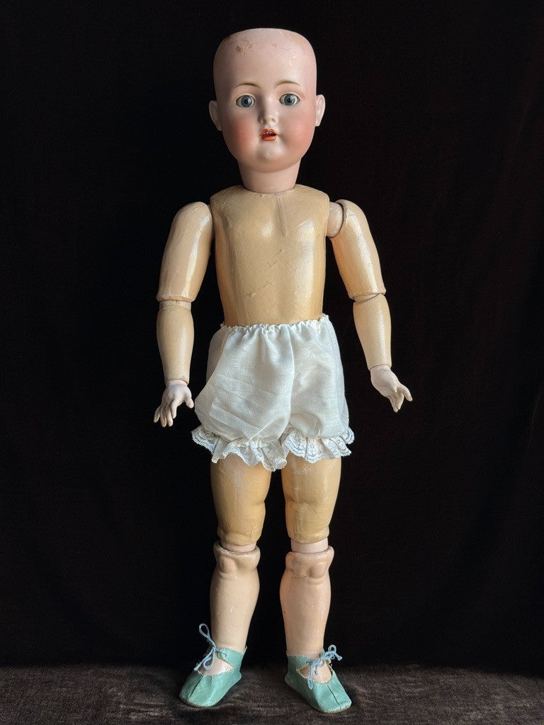 Antique German 26" Bruno Schmidt Bisque Head Doll