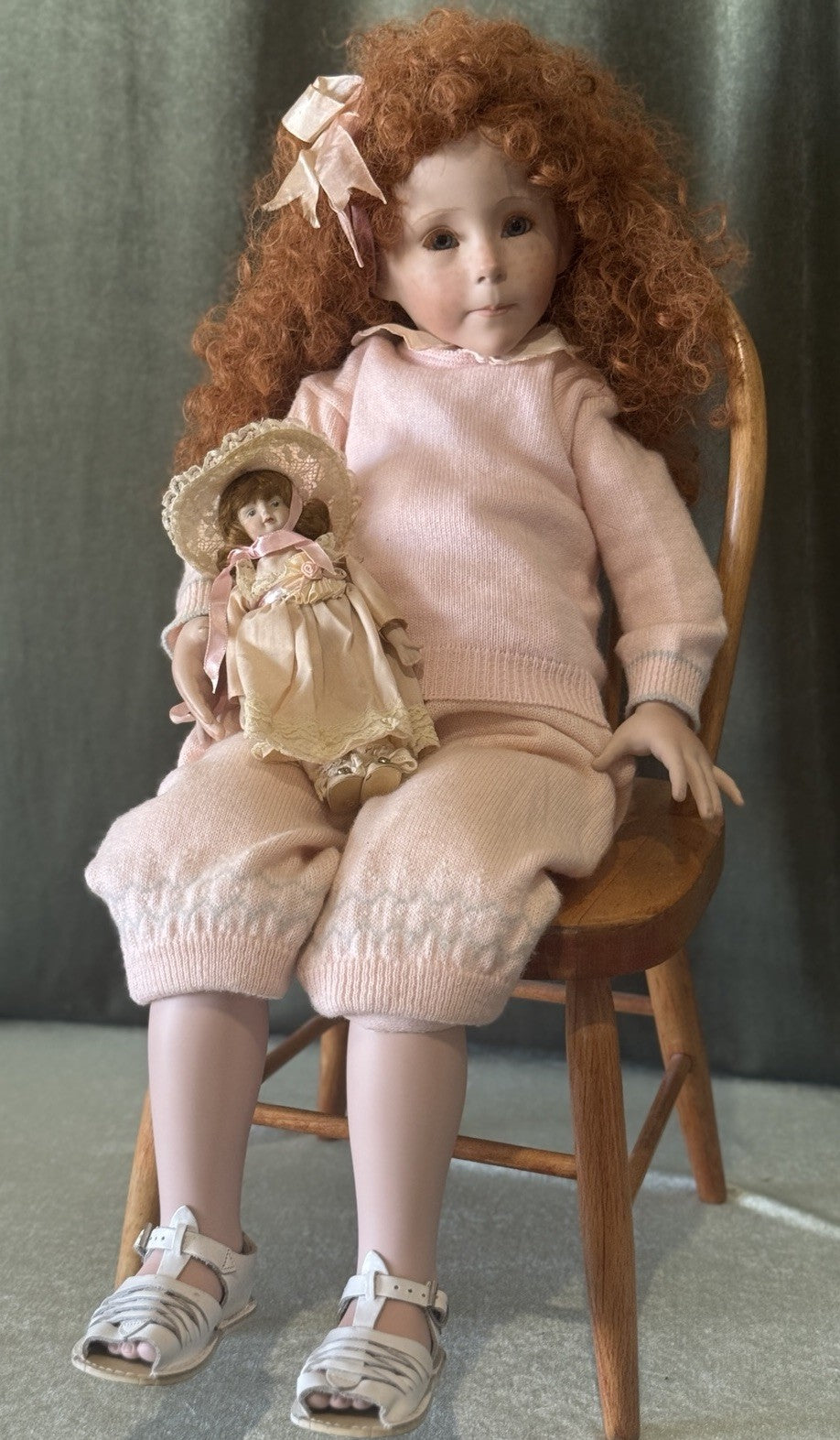 Artist Reproduction Of “Hilary” by Dianna Effner 28” Porcelain Doll Cloth Body