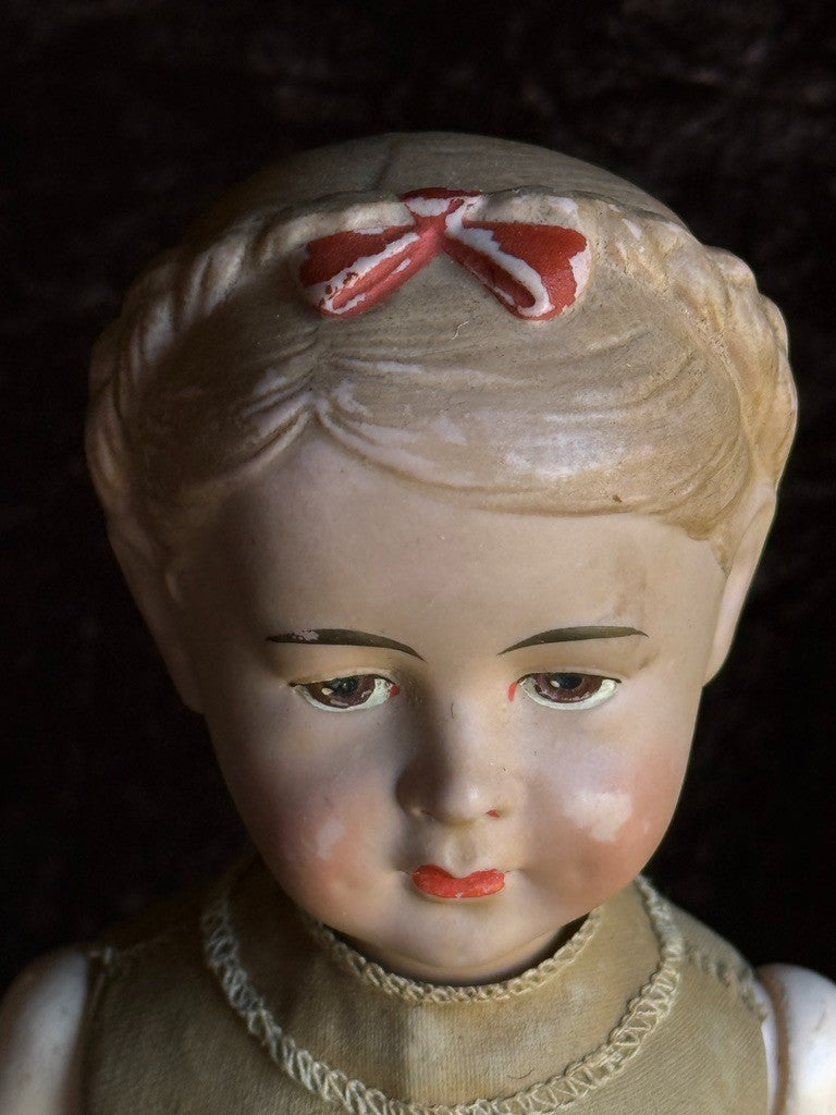 Rare Antique German 12.75” Wagner & Zetzsche Inge Composition Art Character Doll