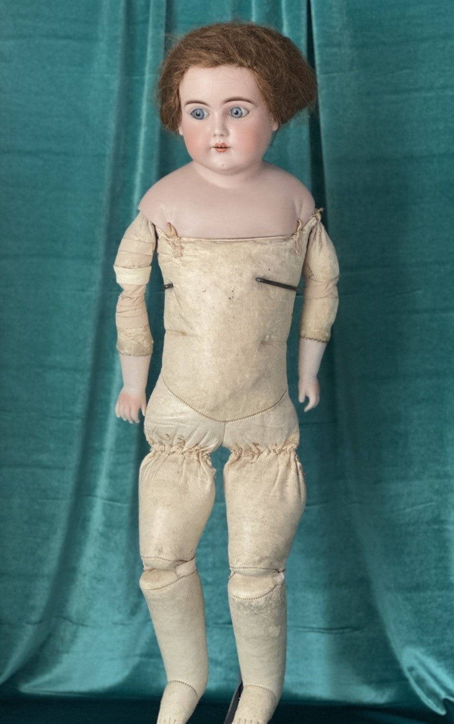 Antique German Kestner Alphabet Series C Bisque Shoulder Head 25” Doll