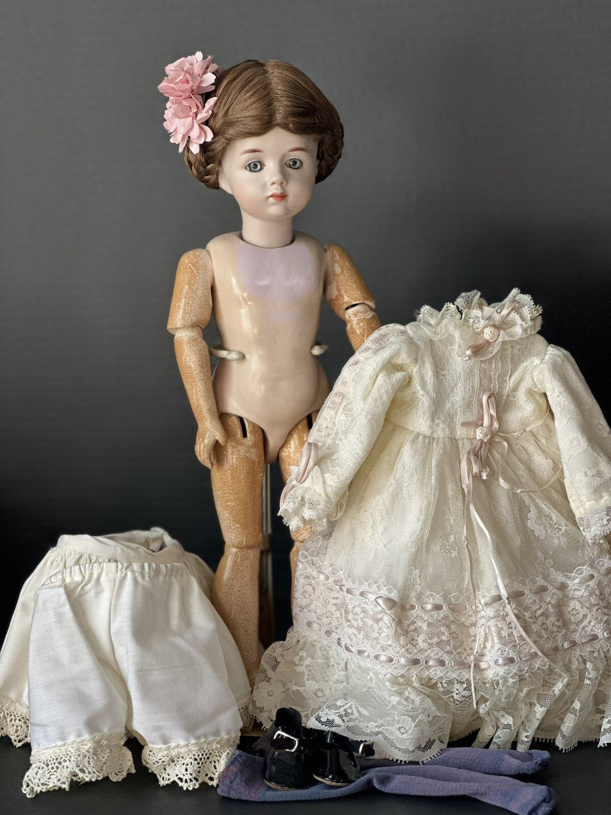 Reproduction of  Antique French Albert Marque 15” Doll Porcelain Head