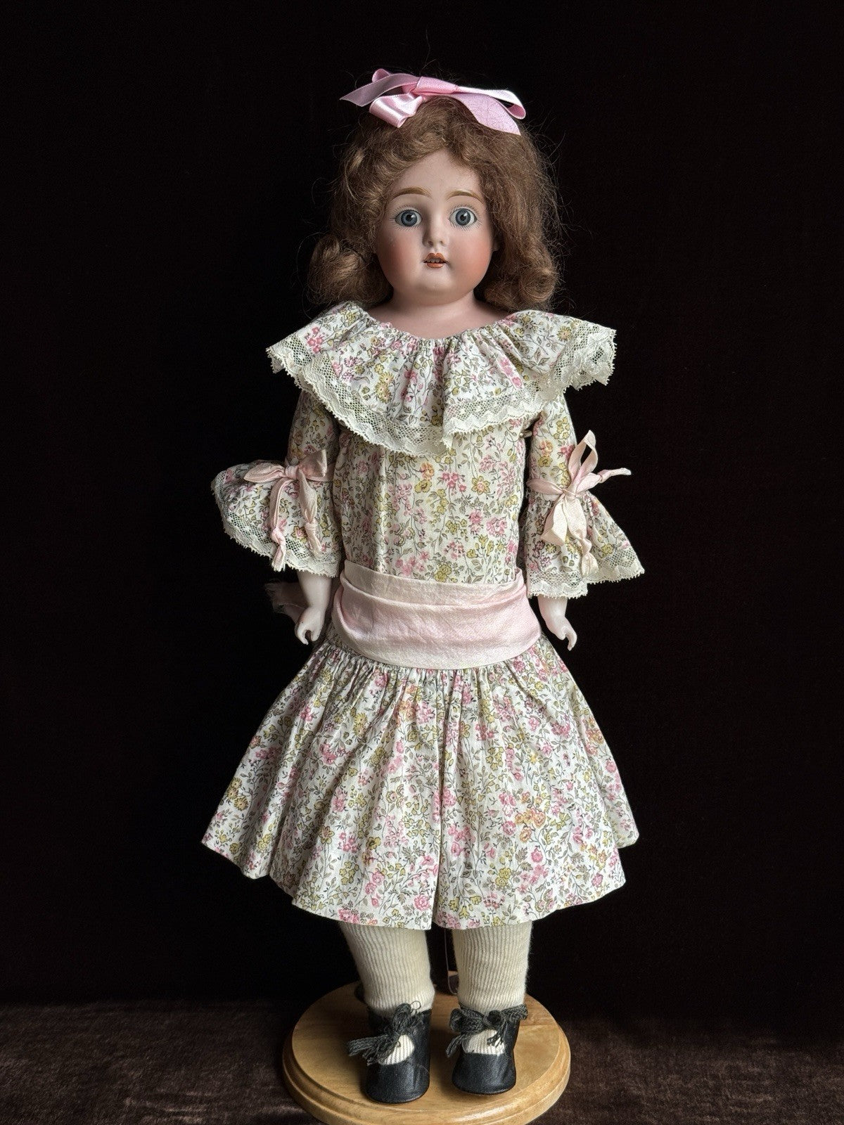 Antique German 17.5” Early Kestner 166 Bisque Shoulder Head Doll