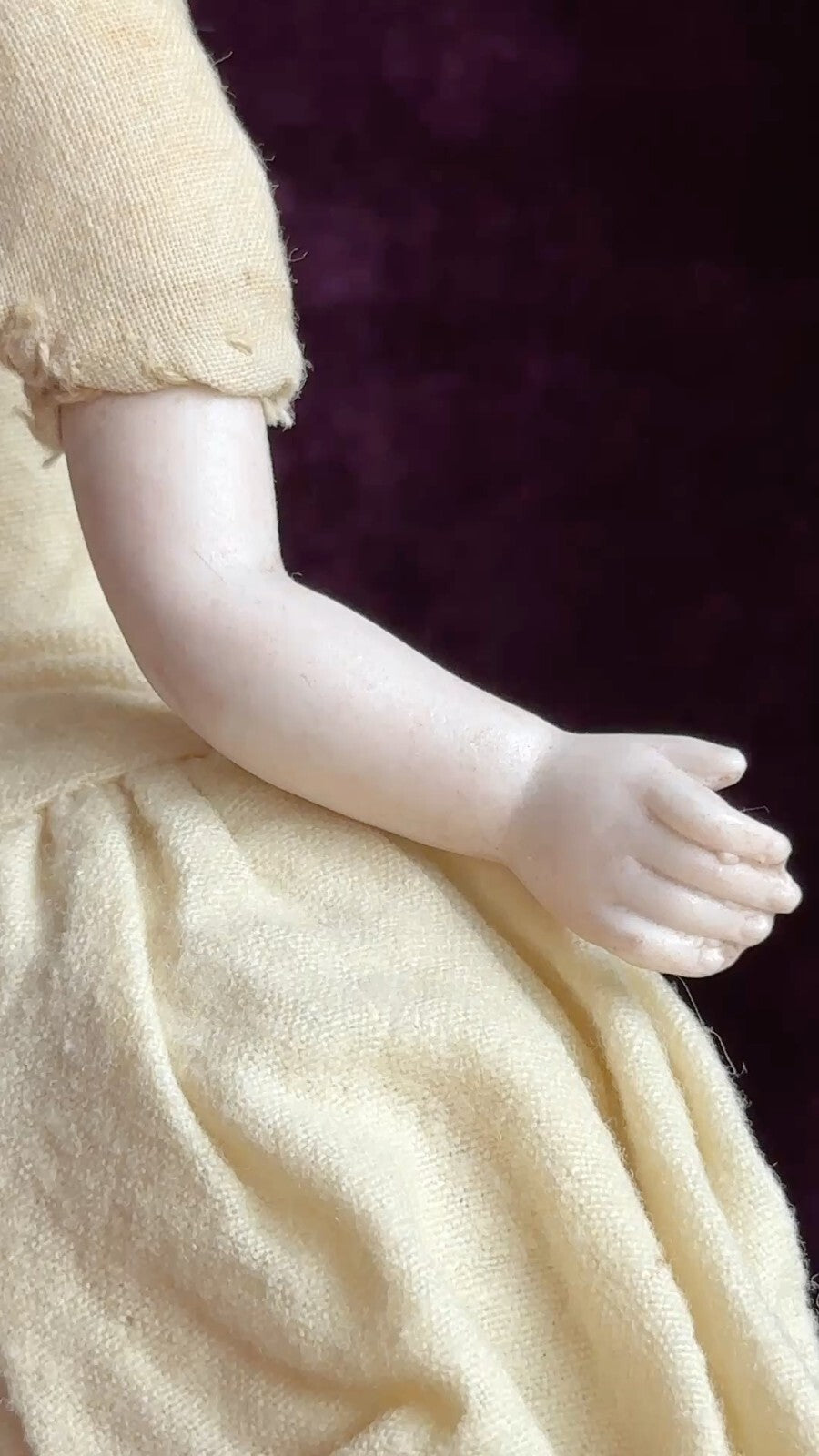 Very Rare 16” Antique German Glass Eyes Parian China Bisque Head Fashion Doll