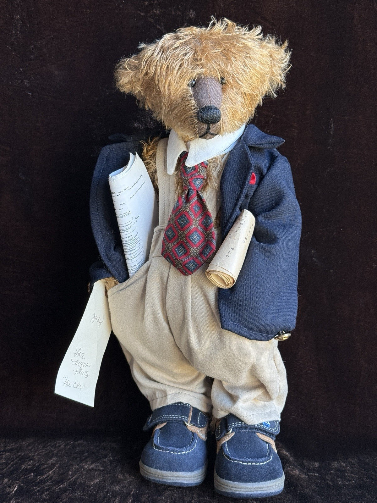 OOAK (?) Artist 16.5” Mohair PCA Character Teddy Bear